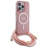 Guess GUHMP16XHCTSGNSP iPhone 16 Pro Max 6.9 różowy/pink hardcase Crossbody Cord Script MagSafe